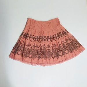 APT 9 Flared Pink n Black Skirt